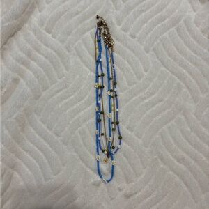 American Eagle Outfitters Blue and Gold Multi-Strand Necklace